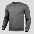 Classic heather gray crewneck sweatshirt with ribbed cuffs and hem in a premium fit - Dark Gray