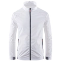 Veste de protection solaire en soie glacée blanche pour hommes avec fermeture éclair - M / Blanc