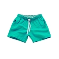 Bañador de hombre verde menta con cordón ajustable y detalles florales internos - S / Bottoms / Verde