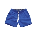 Bañador azul real para hombre con cordón ajustable y forro con estampado floral - S / Bottoms / Azul zafiro