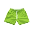 Bañador de hombre verde fluorescente con cintura elástica y cordones blancos - S / Bottoms / Verde esmeralda
