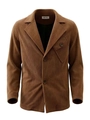 Chaqueta de pana marrón para hombre con solapa de muesca y bolsillo de parche cargo - S (Talla US) / café