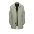 Trench classico da uomo monopetto verde chiaro con collo a revers e stile casual chic - S (Taglia US) / verde chiaro