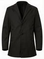 Classic black single-breasted business trench coat for men with a minimalist lapel design - S / Black