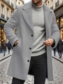Manteau ajusté gris clair pour homme avec col à revers pour un style business décontracté - XS / Gris clair
