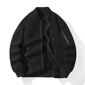 Dettaglio del bomber nero con cerniere metalliche e tasca utility sulla manica - M / Nero