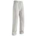 Dettaglio dei pantaloni casual grigio chiaro con vita elastica e passanti per la cintura - Taglia S / Albicocca