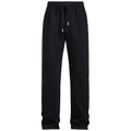 Minimalistische zwarte casual herenbroek met rechte pijpen en elastische tailleband - S / Zwart