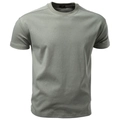 T-shirt homme premium en coton ammoniac liquide vert sauge avec col rond classique - Vert Gris