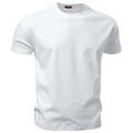 Hochwertiges weißes Herren-T-Shirt aus flüssiger Ammoniak-Baumwolle mit Rundhals - S / Reinweiß