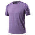 Herren Sport-T-Shirt in Lavendel mit geometrischem Druck an den Raglanärmeln - Lila