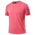 Atmungsaktives Herren Sport-T-Shirt in Korallenrosa mit schnelltrocknendem Netzgewebe - Rot