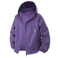 Men's UPF100+ dark purple ice silk sun protection jacket with adjustable hood and zip pockets - 3XL / Purple