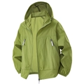 UPF100+ light green hooded ice silk sun protection jacket with zip pockets for men - 3XL / Fruit Green