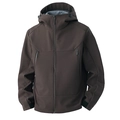 Dunkelbraune Softshelljacke für Herren mit Laser-Lüftungslöchern und winddichtem Stoff - S / Braun