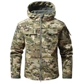 Tactical camouflage hooded jacket with multi-terrain pattern and utility pockets - CP Camouflage