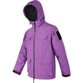Men's functional hooded jacket in purple with four tactical pockets and windproof fabric - S / Purple