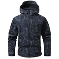 Detail of tactical camo jacket featuring adjustable velcro cuffs and utility arm pockets - S / Python Camouflage