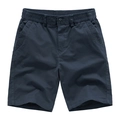 Pantalones cortos tipo cargo para hombre en algodón azul marino con cintura elástica - M / Azul marino