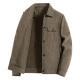 Herren Cordjacke in Braun Khaki, locker geschnitten mit Brusttasche und Knopfleiste - 3XL / Kaffeebraun