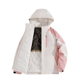 Giacca a vento in grafene da donna bianca e rosa con cappuccio e tasche con zip - 3XL / Donna-Rosa Bianco