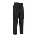 Pantaloni cargo uomo neri ad asciugatura rapida con coulisse e tasche con dettagli neon - S / Nero