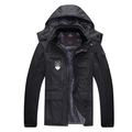 Übergroßer Herren-Winterparka in Schwarz mit Fleecefutter und winddichter Kapuze - 3XL / Herren Kohlegrau