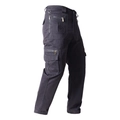 Schwarze Tactical Cargo-Hose für Herren mit mehreren Reißverschlusstaschen und Baumwolle - Grau