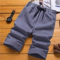 Sommerliche Herren Freizeitshorts in Grau mit elastischem Bund und Tunnelzug - M / Grau