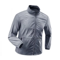 Chaqueta de protección solar UPF50+ para hombre en gris oscuro, seda de hielo ligera - M / gris oscuro