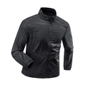 UPF50+ sun protection jacket for men in black, breathable thin ice silk fabric - M / Black
