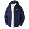 Chaqueta impermeable azul marino con capucha para hombre y mujer en tejido cortavientos - S / Azul oscuro