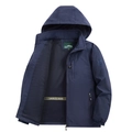 Chaqueta deportiva de exterior azul oscuro para hombre con tejido cortavientos y forro de malla - M / Azul oscuro