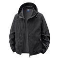 Leichte schwarze Kapuzenjacke für Herren mit UV-Schutz und atmungsaktivem Gewebe - M / Schwarz