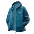 Men's peacock blue UV protection sun hoodie with lightweight ice silk breathable fabric - M / Denim Blue