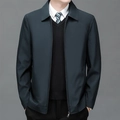 Chaqueta casual de negocios para hombre en azul marino oscuro con estilo profesional - M / Azul Marino