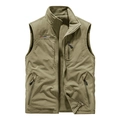 Herren Outdoor Wende-Thermo-Weste in Armeegrün mit Fleecefutter und praktischen Taschen - M / Khaki