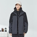 3-in-1 outdoorjas voor dames in zwart en donkergrijs met verstelbare capuchon - XS / Spacegrijs