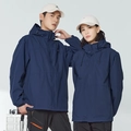 Veste de randonnée 3-en-1 bleu marine imperméable pour hommes et femmes avec capuche - XS / Hauts / Bleu Marine