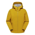 Giacca a vento con cappuccio giallo zenzero, interno in pile e design sportivo - M / Giallo Limone
