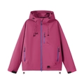Giacca outdoor impermeabile rosa acceso con cappuccio e cerniere a contrasto - S / rosa acceso