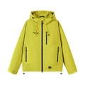 Mustard yellow hooded outdoor functional jacket with waterproof zippers and pockets - S / Fluorescent Yellow