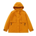 Gelbe Outdoor-Kapuzenjacke mit Funktionstaschen und verstellbaren Klettverschluss-Bündchen - S / Sonnenblume