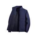 Giacca a vento uomo blu scuro leggera con fodera in rete e collo alla coreana - M / Blu scuro