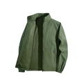 Giacca a vento leggera uomo verde militare con collo alto e fodera in rete traspirante - M / Verde Militare