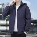 Giacca outdoor da uomo blu scuro con fodera in pile e dettaglio logo sulla manica - M / Blu scuro