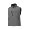 Herren Outdoor Weste in Dunkelgrau mit Fleece-Futter und vier Reißverschlusstaschen - M / Dunkelgrau