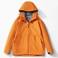 Vibrant orange softshell outdoor jacket with windproof fabric and hooded design - M / Sun Orange