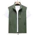 Gilet da pesca outdoor da uomo verde oliva con tasche multiple con cerniera - S / Verde Militare