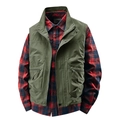 Army green multi-pocket outdoor fishing vest with heavy duty zipper and tactical design - M / Army Green